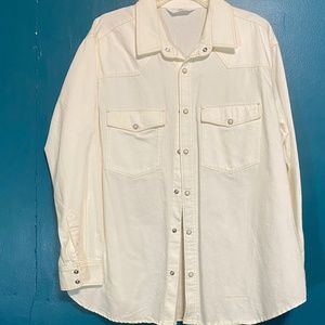 White denim shacket